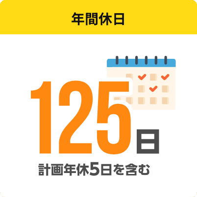 年間休日 125日 計画年休5日を含む